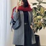 پالتو بلند گردو جنس فوتر گرم بالا کد 1121