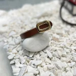 کمربند طرح مستطیلی چرم مصنوعی کد 1143 - تصویر 2