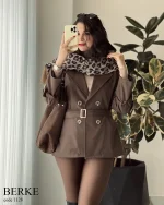 بارونی مدل برکه جنس سانتانا گرم بالا گوشتی کد 1128