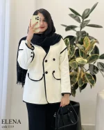 کت پاییزه النا جنس کتان ایشو کد 1119 - تصویر 8