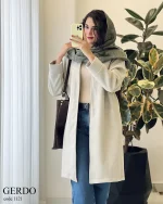 پالتو بلند گردو جنس فوتر گرم بالا کد 1121 - تصویر 2