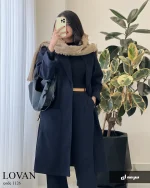 پالتو بلند لاوان جنس فوتر کوبیده شده کد 1126 - تصویر 4