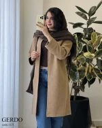 پالتو بلند گردو جنس فوتر گرم بالا کد 1121 - تصویر 8