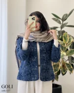 پالتو کتی مدل گلی جنس فوتر موهر ترک کد 1137 - تصویر 9