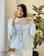 ترنج کت مدل سانلی جنس کتان پنبه کد 1127 - تصویر 4