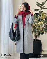 پالتو بلند لاوان جنس فوتر کوبیده شده کد 1126 - تصویر 2