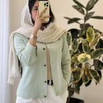 ترنج کت مدل سانلی جنس کتان پنبه کد 1127