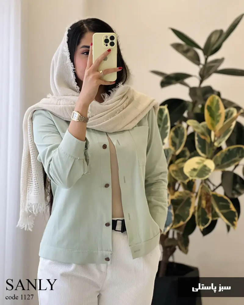 ترنج کت مدل سانلی جنس کتان پنبه کد 1127 - تصویر 5