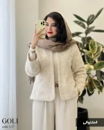 پالتو کتی مدل گلی جنس فوتر موهر ترک کد 1137 - تصویر 7