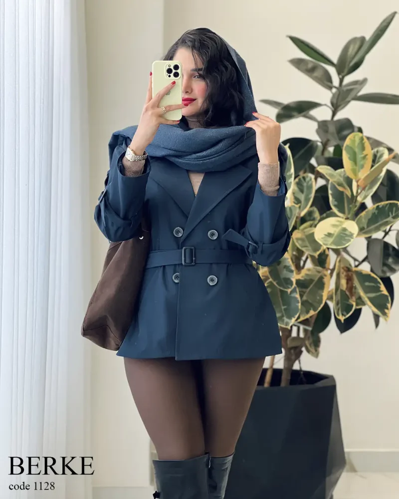 بارونی مدل برکه جنس سانتانا گرم بالا گوشتی کد 1128 - تصویر 4