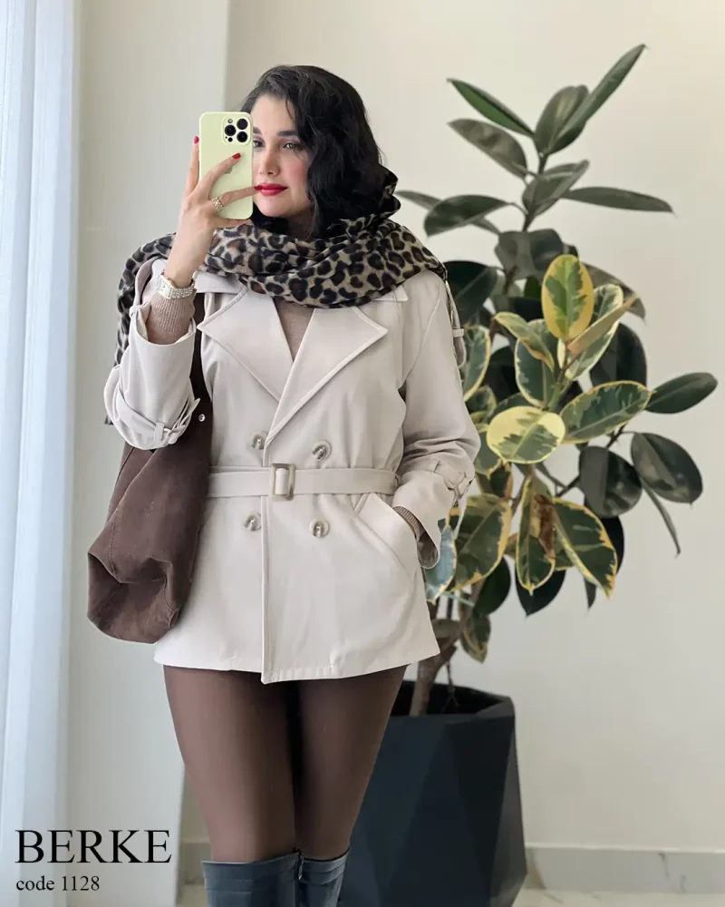 بارونی مدل برکه جنس سانتانا گرم بالا گوشتی کد 1128 - تصویر 2