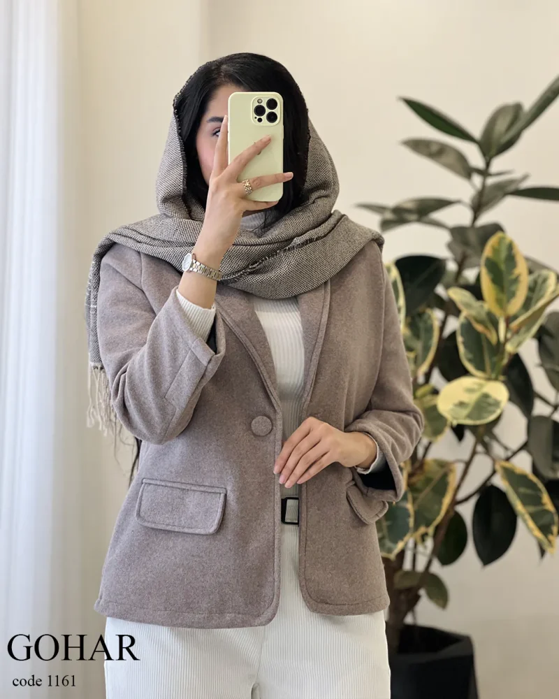 پالتو مدل گوهر جنس فوتر گرم بالا کد 1161 - تصویر 2
