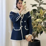 کت پاییزه النا جنس کتان ایشو کد 1119