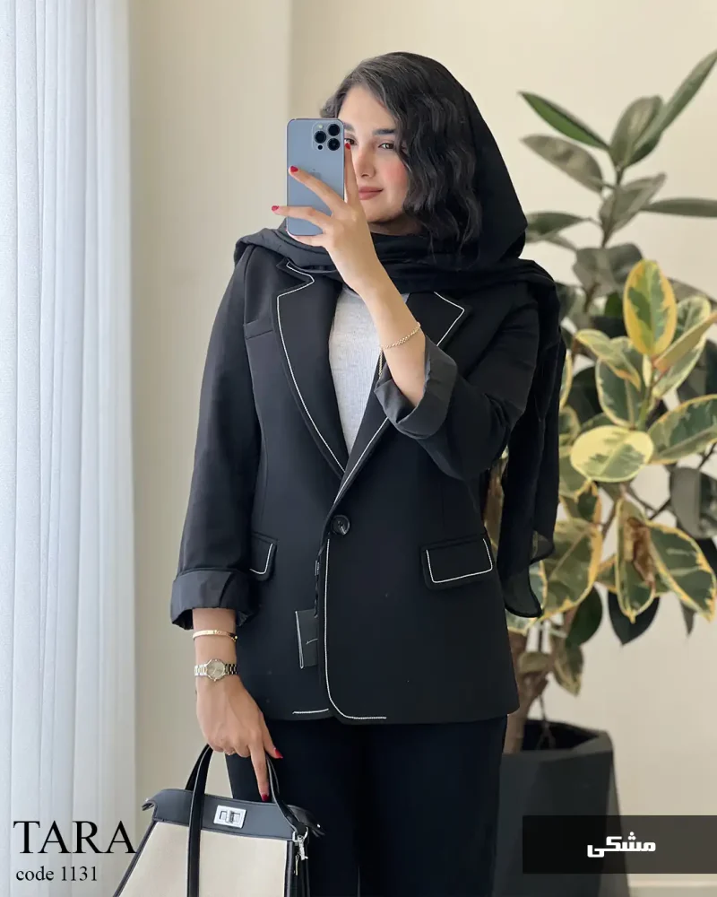 کت مزونی مدل تارا جنس پرادا گرم بالا کد  1131 - تصویر 4