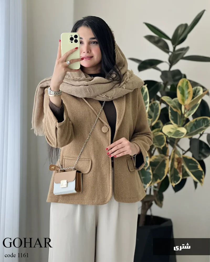 پالتو مدل گوهر جنس فوتر گرم بالا کد 1161 - تصویر 11