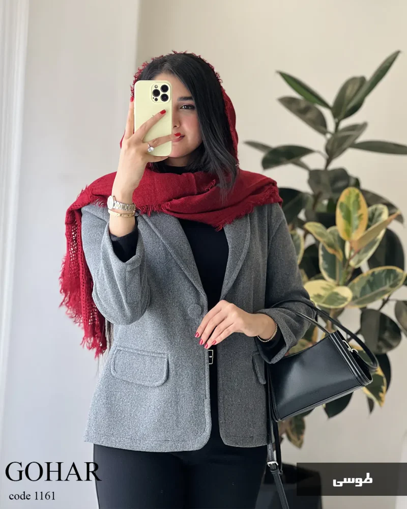 پالتو مدل گوهر جنس فوتر گرم بالا کد 1161 - تصویر 6
