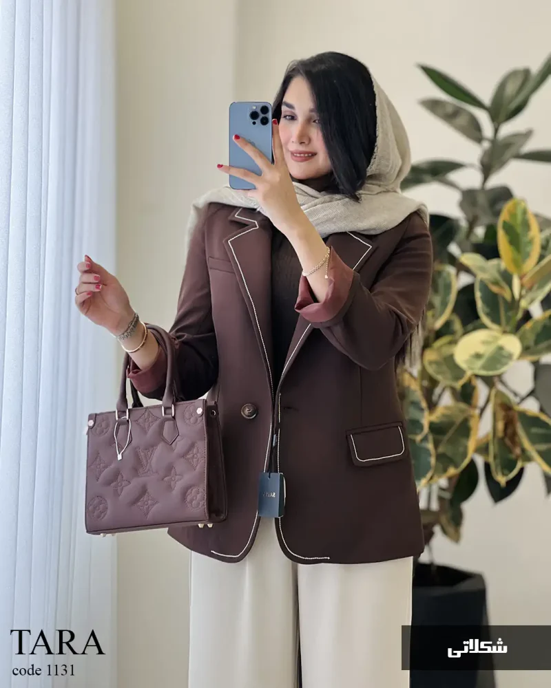 کت مزونی مدل تارا جنس پرادا گرم بالا کد  1131 - تصویر 6