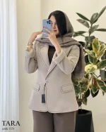 کت مزونی مدل تارا جنس پرادا گرم بالا کد  1131 - تصویر 8