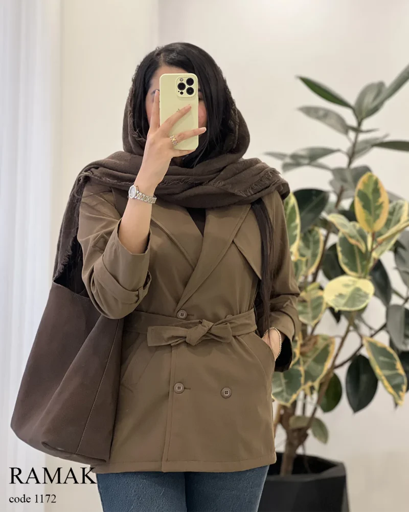 حراج بارونی مدل رامک جنس سانتانا گرم بالا کد 1172 - تصویر 14