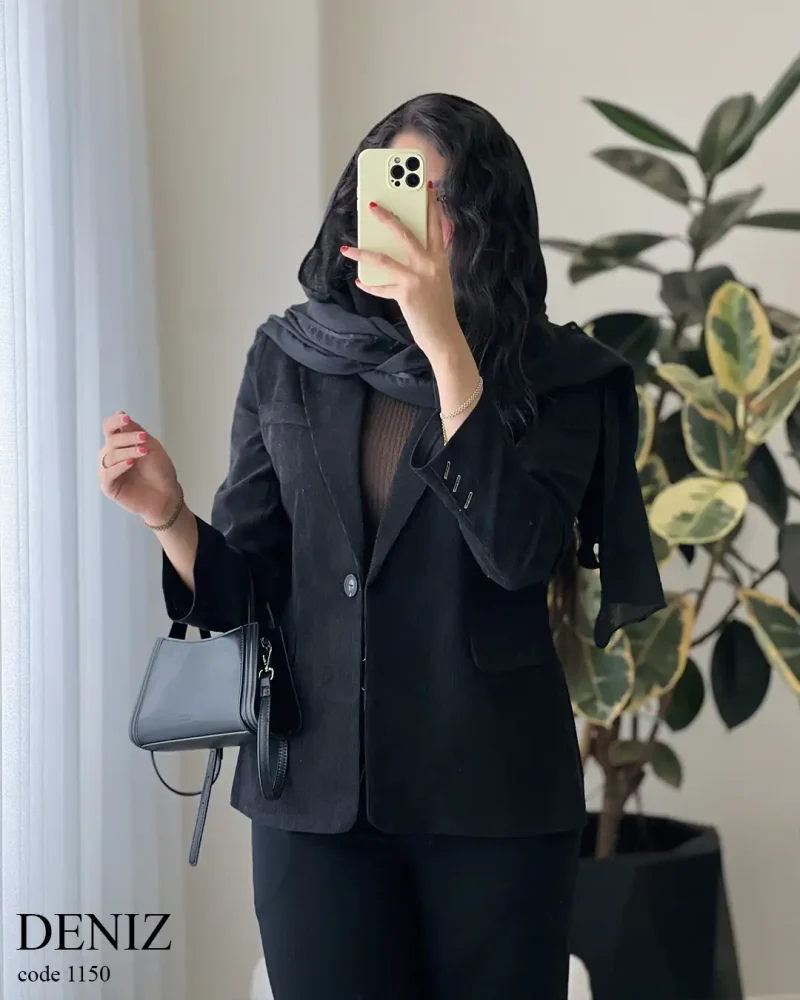 کت مدل دنیز جنس مخمل کبریتی ریز کد 1150 - تصویر 9