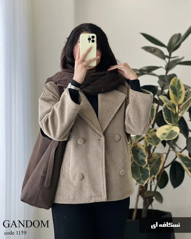 پالتو کتی گندم جنس فوتر کجراه ترک کد 1159 - تصویر 3