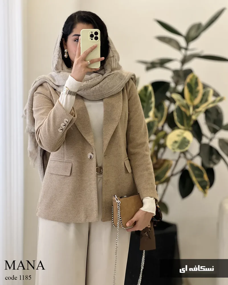 پالتو کتی مانا جنس فوتر کجراه کد 1185 - تصویر 5