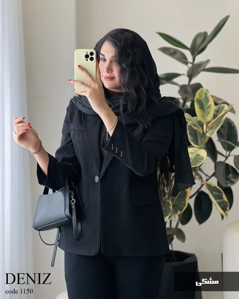 کت مدل دنیز جنس مخمل کبریتی ریز کد 1150 - تصویر 2