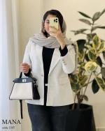 پالتو کتی مانا جنس فوتر کجراه کد 1185 - تصویر 3