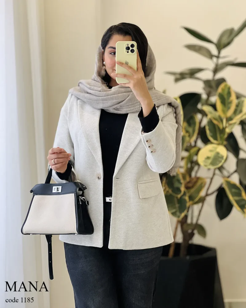 پالتو کتی مانا جنس فوتر کجراه کد 1185 - تصویر 3