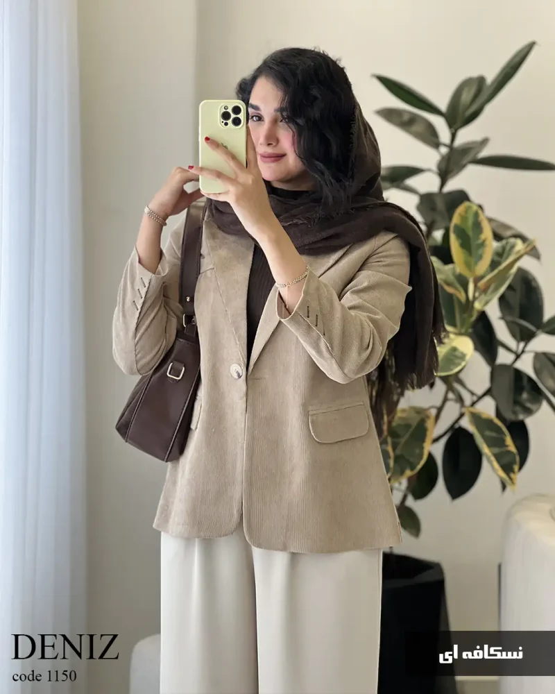 کت مدل دنیز جنس مخمل کبریتی ریز کد 1150 - تصویر 3