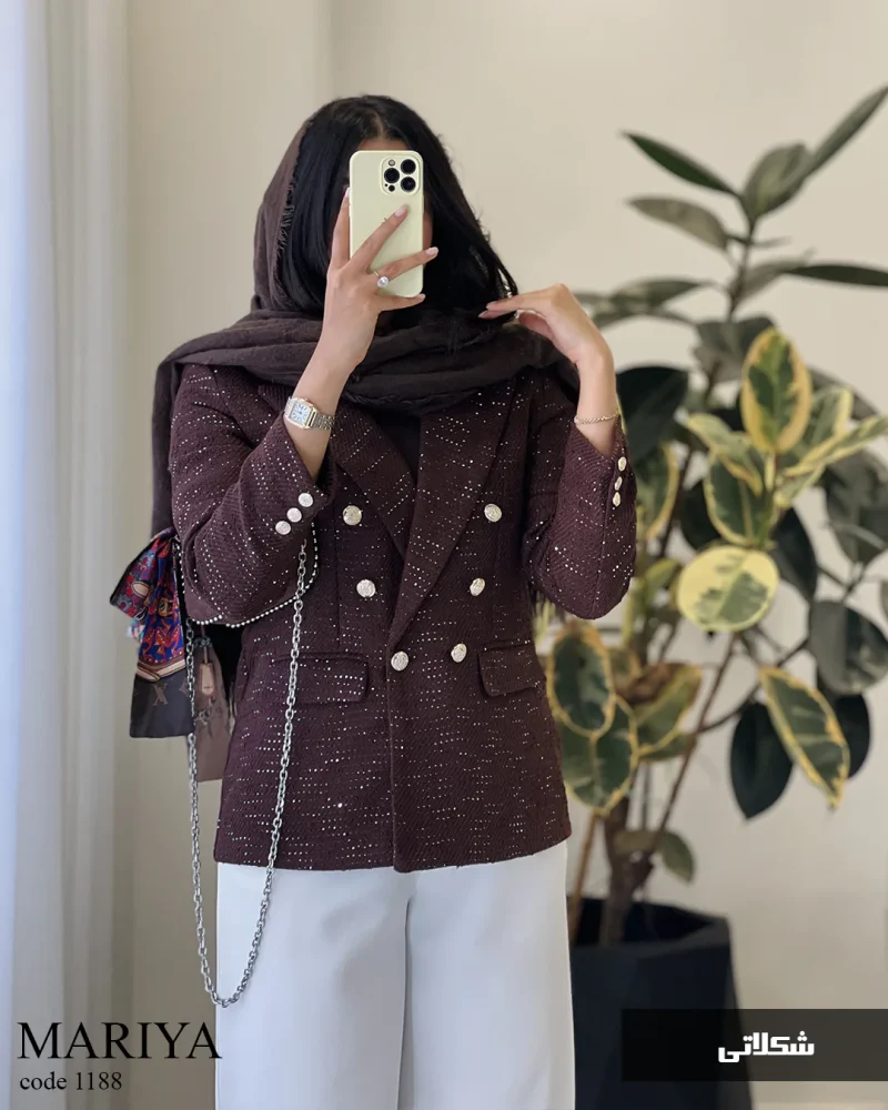کت مدل ماریا جنس شنل ترک کد 1188 - تصویر 5