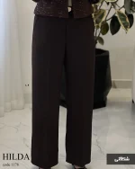 شلوار نیم بگ جنس کرپ مورگان کد 1178 - تصویر 7