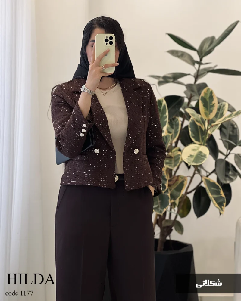 کراپ کت هیلدا جنس شنل ترک کد 1177 - تصویر 10