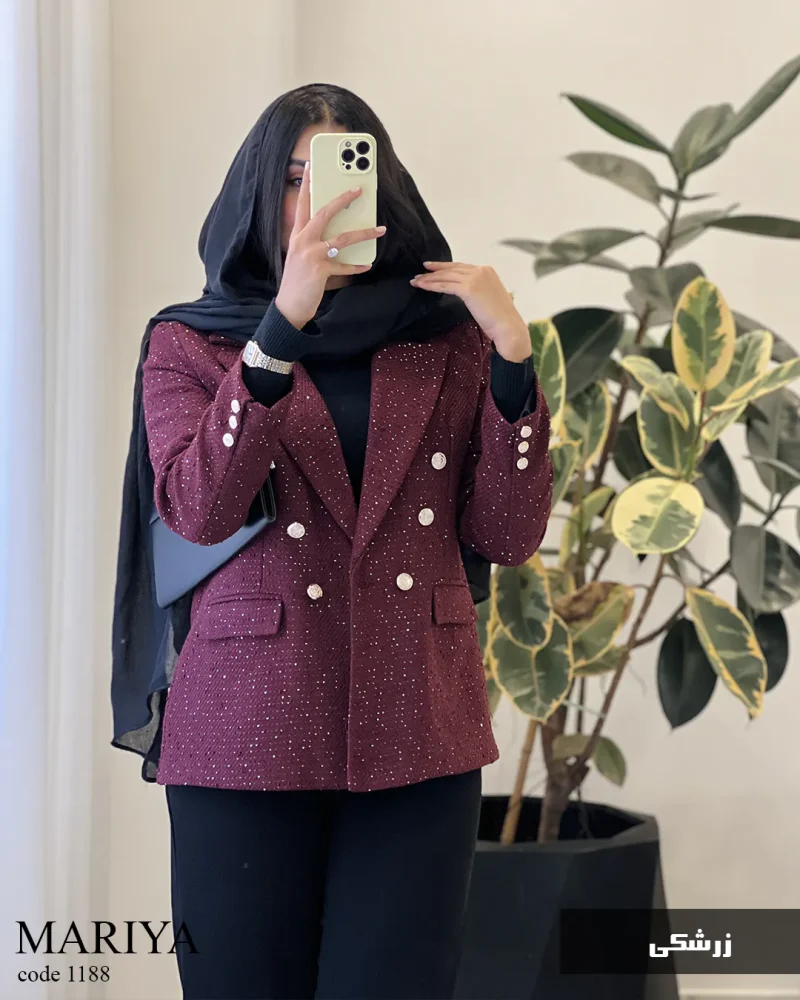 کت مدل ماریا جنس شنل ترک کد 1188 - تصویر 9