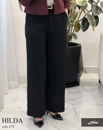 شلوار نیم بگ جنس کرپ مورگان کد 1178 - تصویر 4