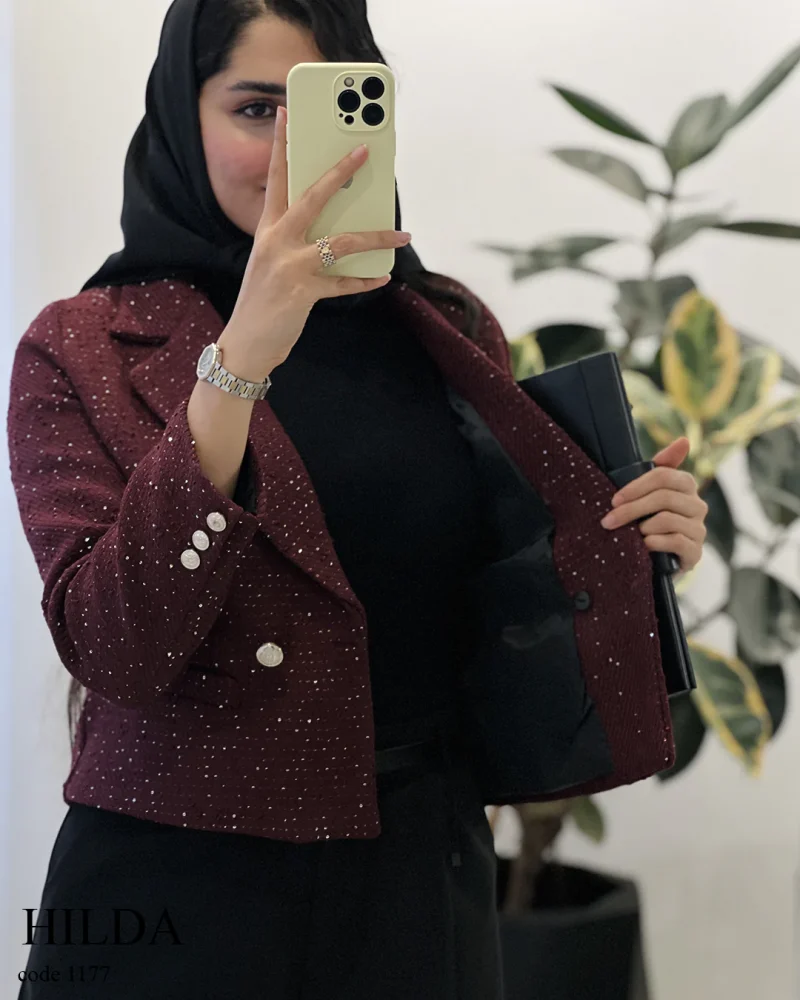 کراپ کت هیلدا جنس شنل ترک کد 1177 - تصویر 9