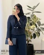 کراپ کت هیلدا جنس شنل ترک کد 1177 - تصویر 2