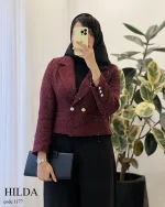 کراپ کت هیلدا جنس شنل ترک کد 1177 - تصویر 5