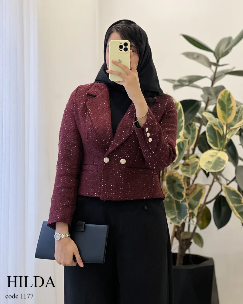 کراپ کت هیلدا جنس شنل ترک کد 1177 - تصویر 5