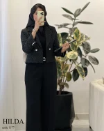 کراپ کت هیلدا جنس شنل ترک کد 1177 - تصویر 7