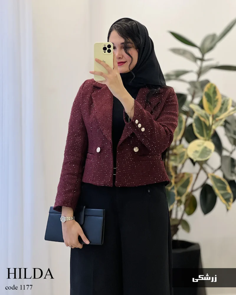 کراپ کت هیلدا جنس شنل ترک کد 1177 - تصویر 11