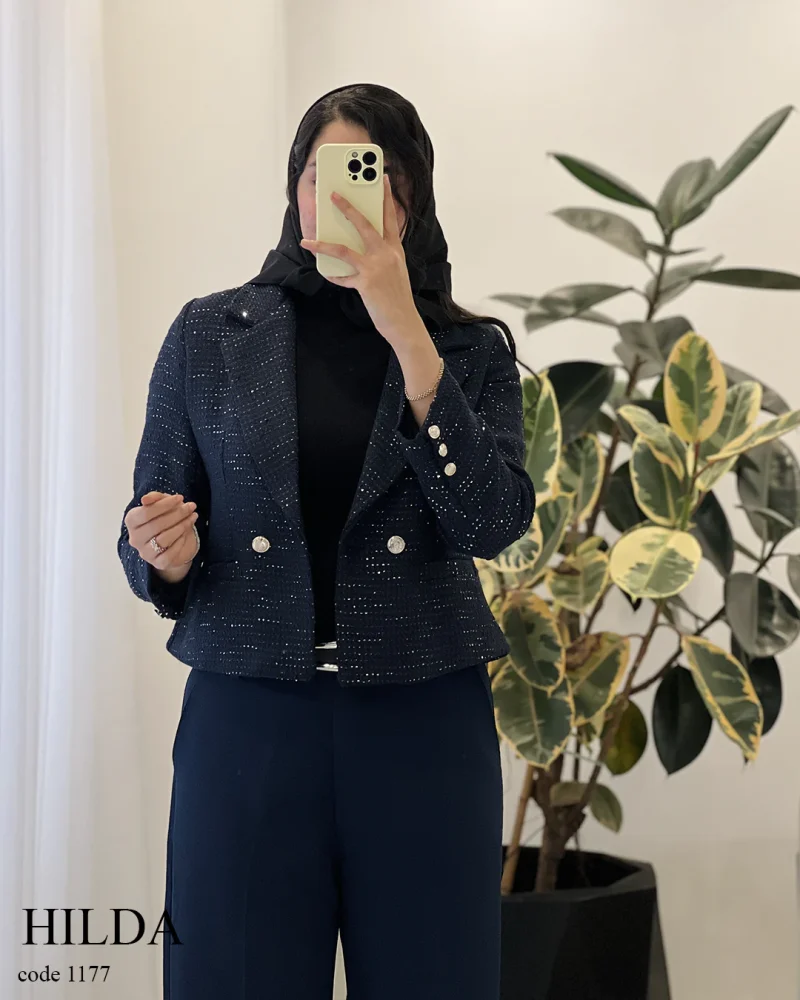 کراپ کت هیلدا جنس شنل ترک کد 1177 - تصویر 8