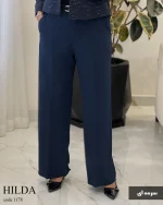 شلوار نیم بگ جنس کرپ مورگان کد 1178