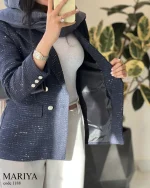 کت مدل ماریا جنس شنل ترک کد 1188 - تصویر 7