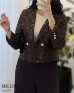 کراپ کت هیلدا جنس شنل ترک کد 1177 - تصویر 6