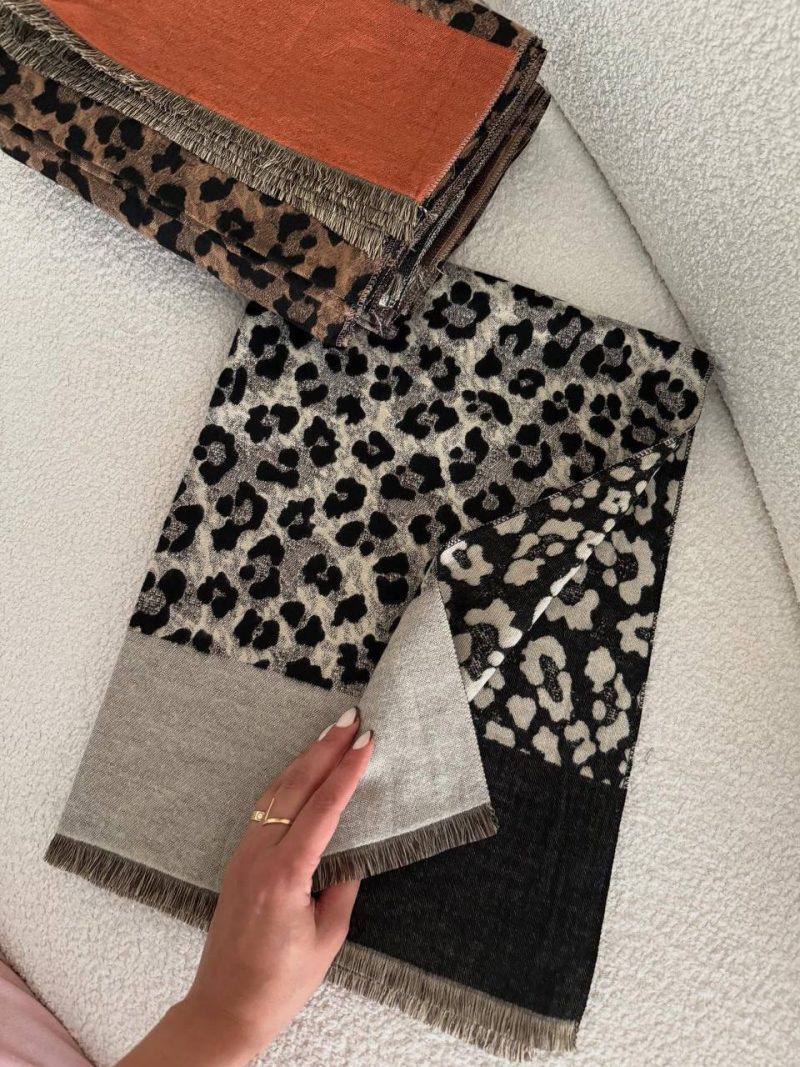 شال پاییزه پلنگی مدل نایا کد 1166 - تصویر 2