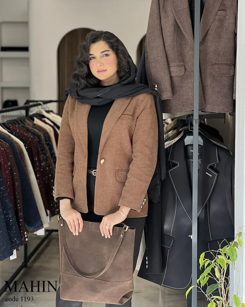 کت مدل مهین جنس مخمل لمزور کبریتی ترک کد 1193 - تصویر 11