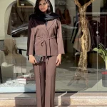 کت و شلوار مدل بهار جنس کرپ بزایاق ترک کد 1198