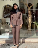 کت و شلوار مدل بهار جنس کرپ بزایاق ترک کد 1198