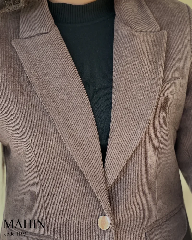 کت مدل مهین جنس مخمل لمزور کبریتی ترک کد 1193 - تصویر 10